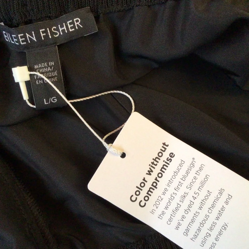Eileen fisher silk joggers, Large, NWTGS - Picture 6 of 8